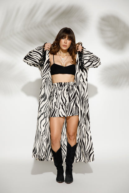 PANTALONI SCURTI ZEBRA