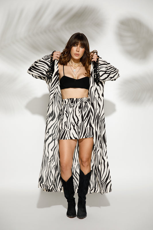 PANTALONI SCURTI ZEBRA