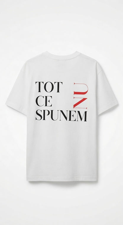 TRICOU DIN BUMBAC ORGANIC - PLACERI&PACATE alb